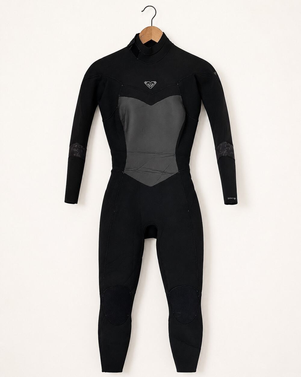 Roxy Womens Wetsuit Sz 6 Black Gray Full Body Long Sleeve Surf Diving Suit Beach
